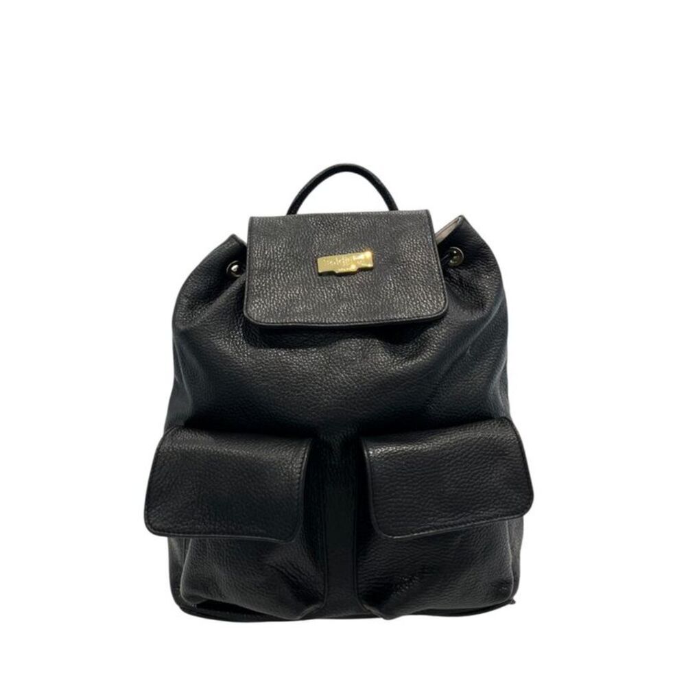 Baldinini Trend Black Leather Women Women's Backpack
